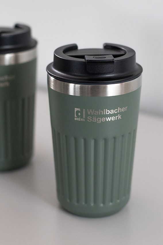 Reisebecher Chiara | 400 ml mit Lasergravur